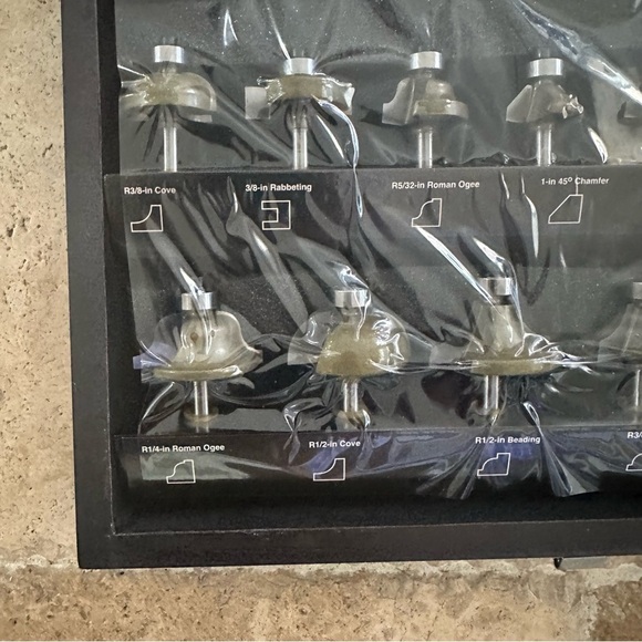 Craftsman 24-Piece Router Bit Set with Wooden Storage Case | Carbide Woodworking - Picture 4 of 9